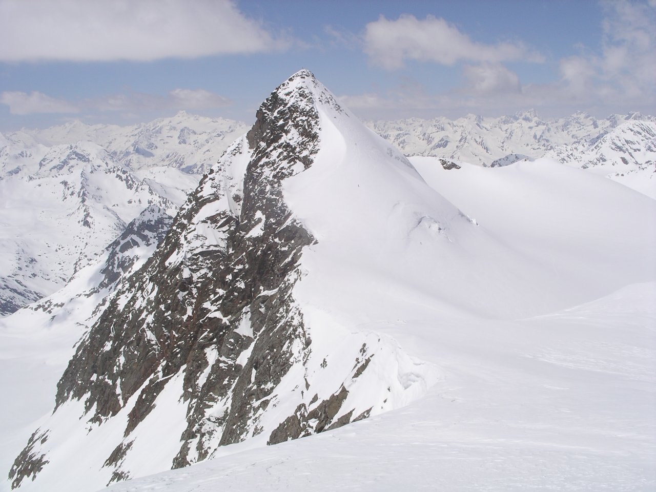 Zuckerhütl summit and surrounding terrain